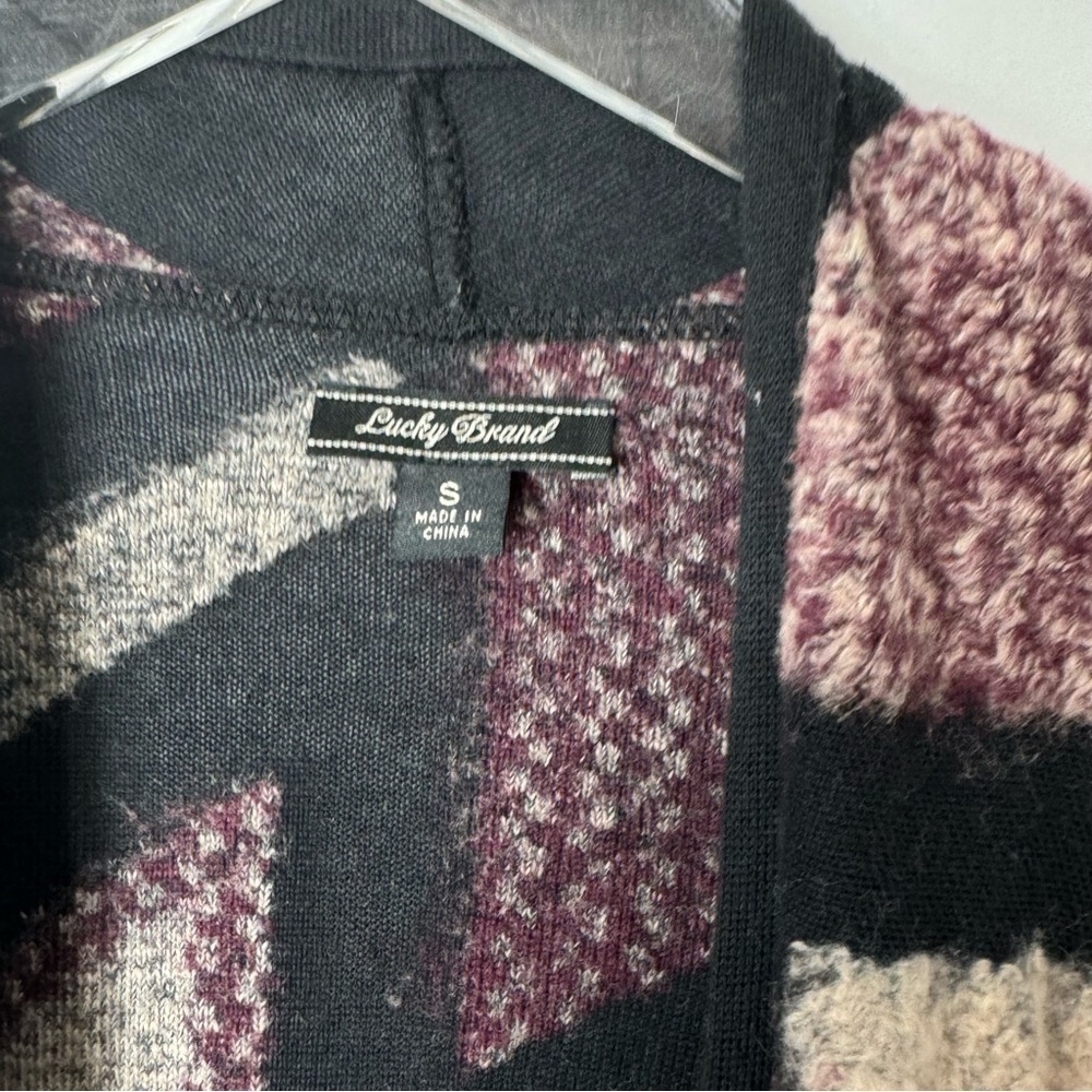 Lucky Brand Intarsia Cardigan size small 1881 - Picture 2 of 3